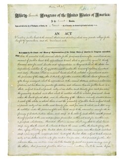 This is the first page of the 1862 Morrill Land Grant Act. This is the first page of the 1862 Morrill Land Grant Act.